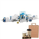 ถุงกระดาษด้านล่างสี่เหลี่ยมพร้อมด้ามจับแบบอินไลน์แบน